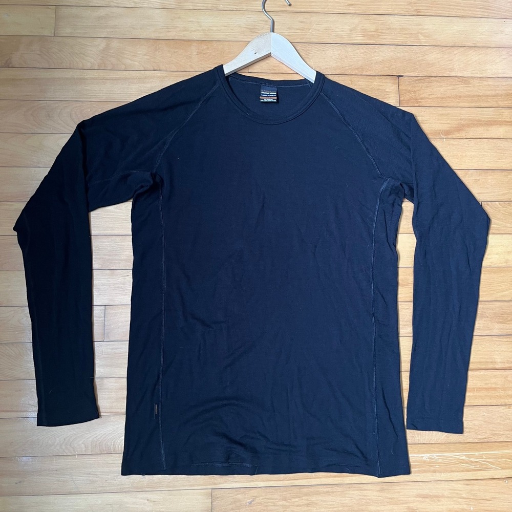 Icebreaker Everyday Merino Thermal Underwear Man XL Black Long Sleeve Base Layer